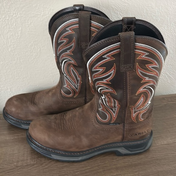 Mens Ariat Western Style WorkHog XT Work Boot 10EE Wide, Brown - Picture 2 of 14